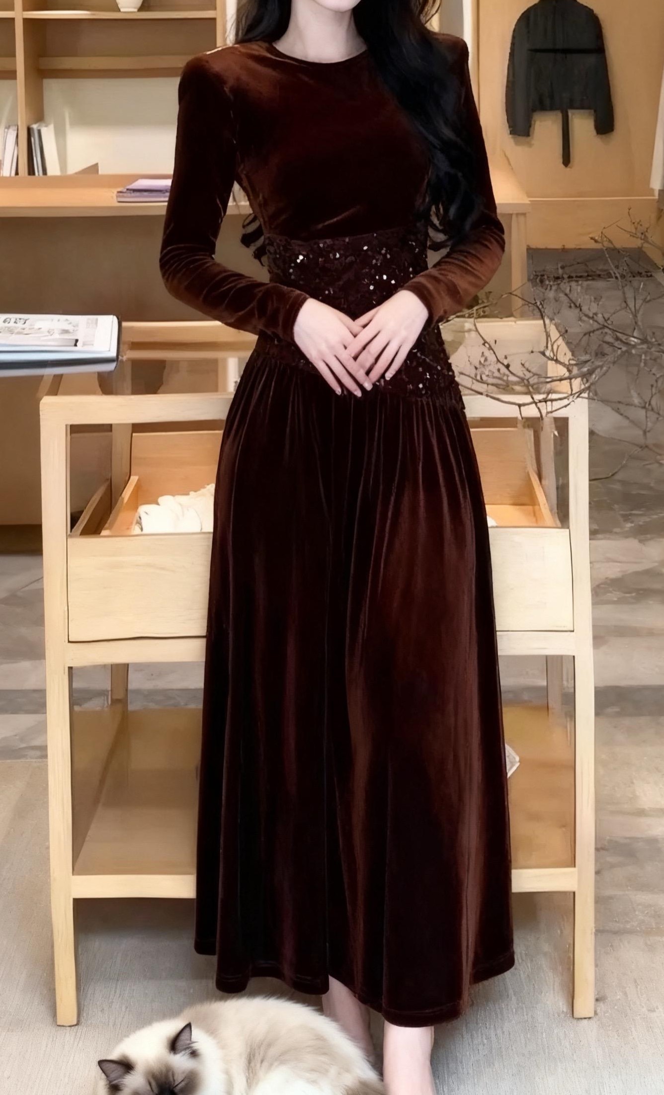 传统风格连衣裙